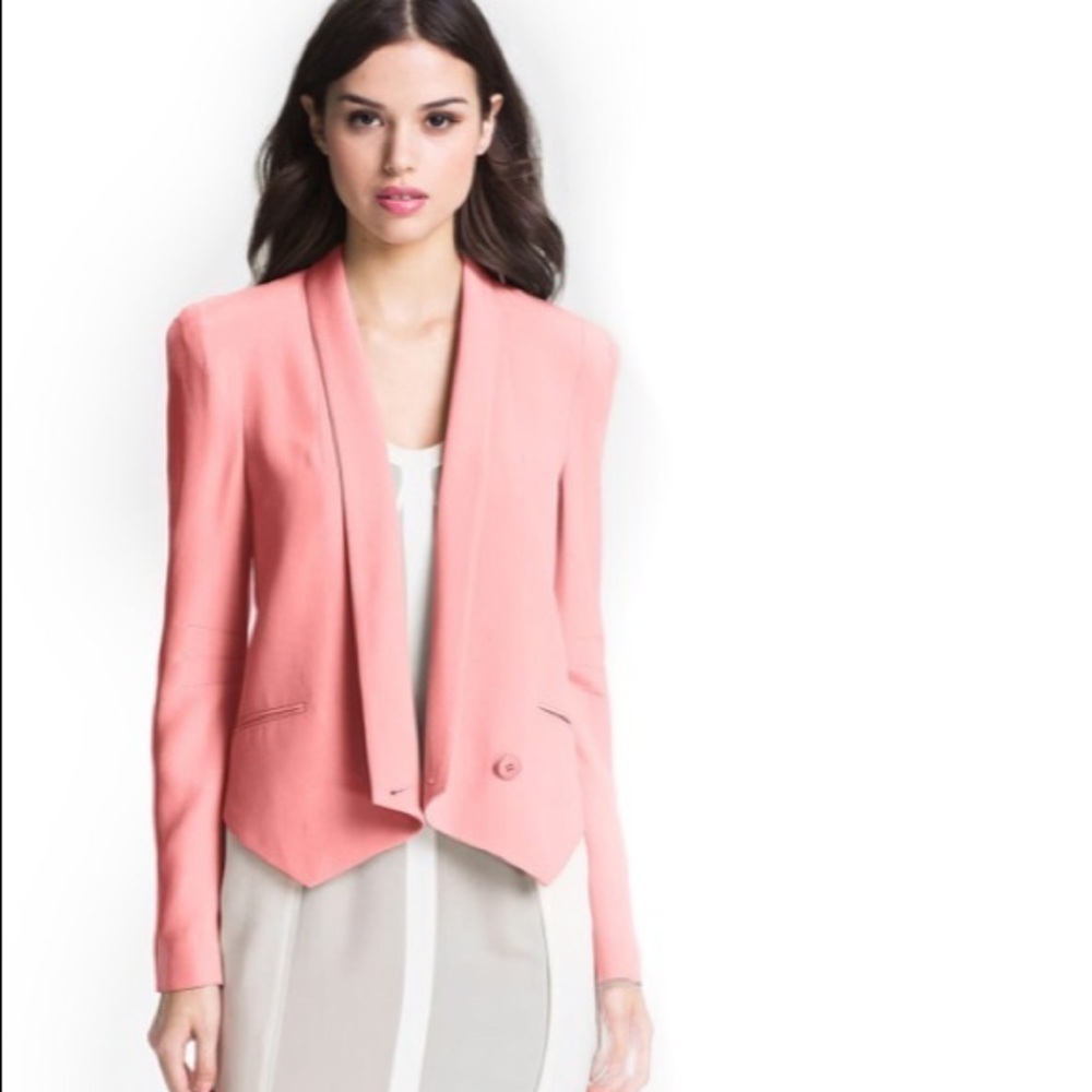 Rebecca Minkoff Silk Becky Blazer in Hibiscus size small